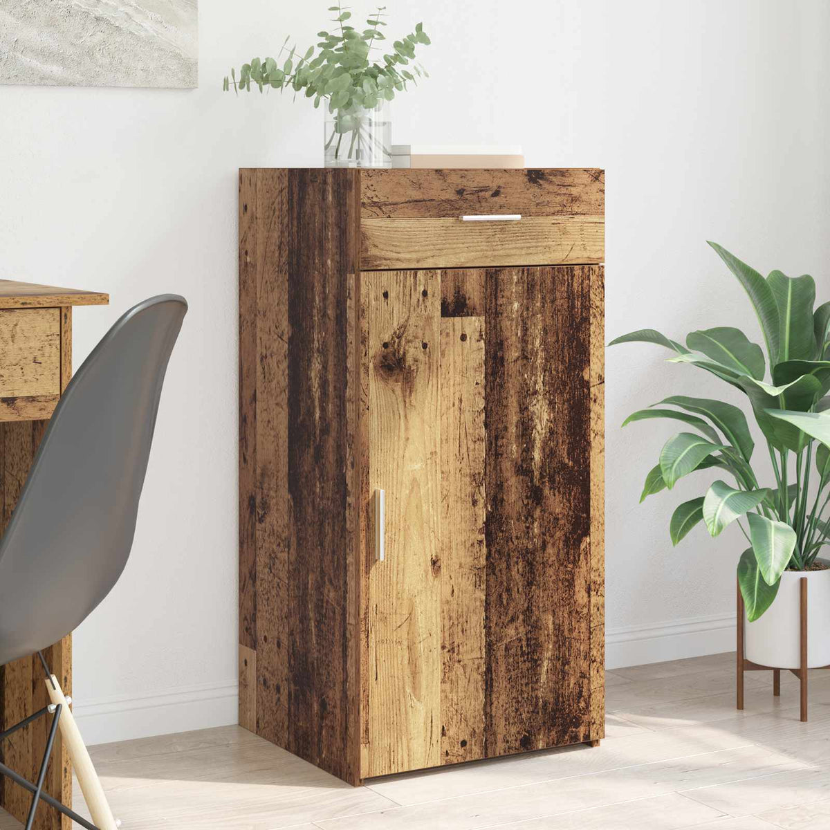 Vidaxl dressoir oud hout 45 x 42,5 x 93 cm bewerkt hout