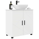 Vidaxl badkamer kast wit 61 x 35 x 64 cm bewerkt hout, metaal