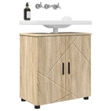 Vidaxl badkamer kast sonoma eiken 61 x 35 x 64 cm bewerkt hout, metaal