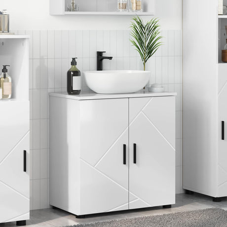 Vidaxl badkamer kast hoogglans wit 61 x 35 x 64 cm