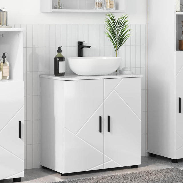 Vidaxl badkamer kast hoogglans wit 61 x 35 x 64 cm