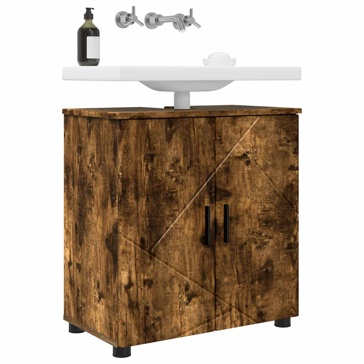 Vidaxl badkamer kast gerookt eiken 61 x 35 x 64 cm
