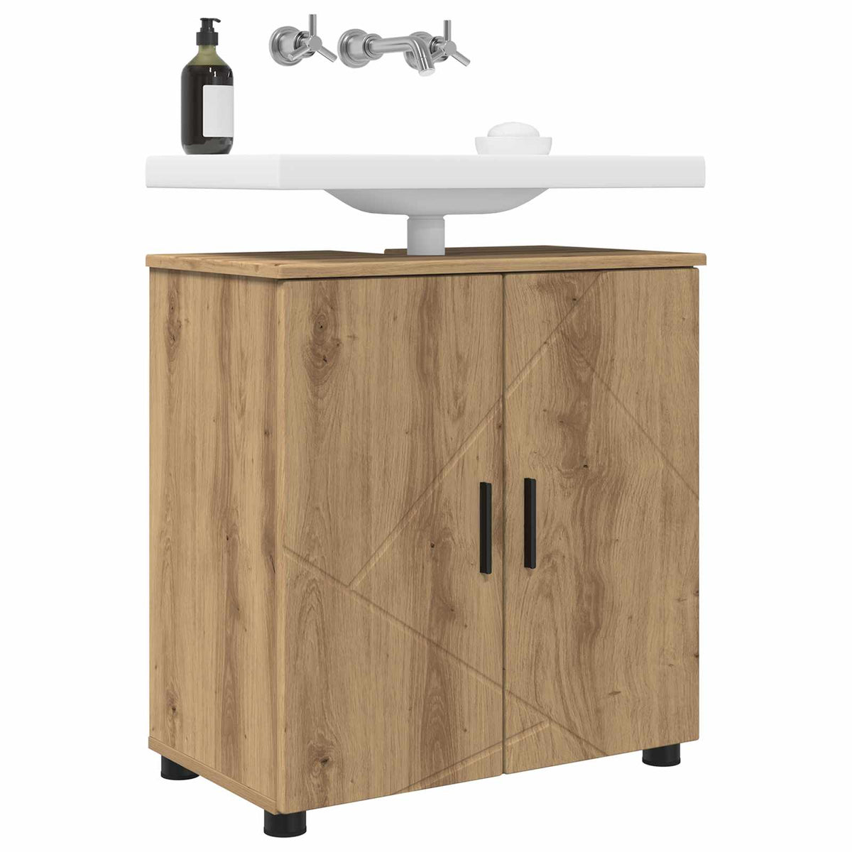 Vidaxl badkamer kast artisan eiken 61 x 35 x 64 cm