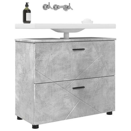 Vidaxl badkamer kast beton grijs 76,5 x 35 x 64 cm