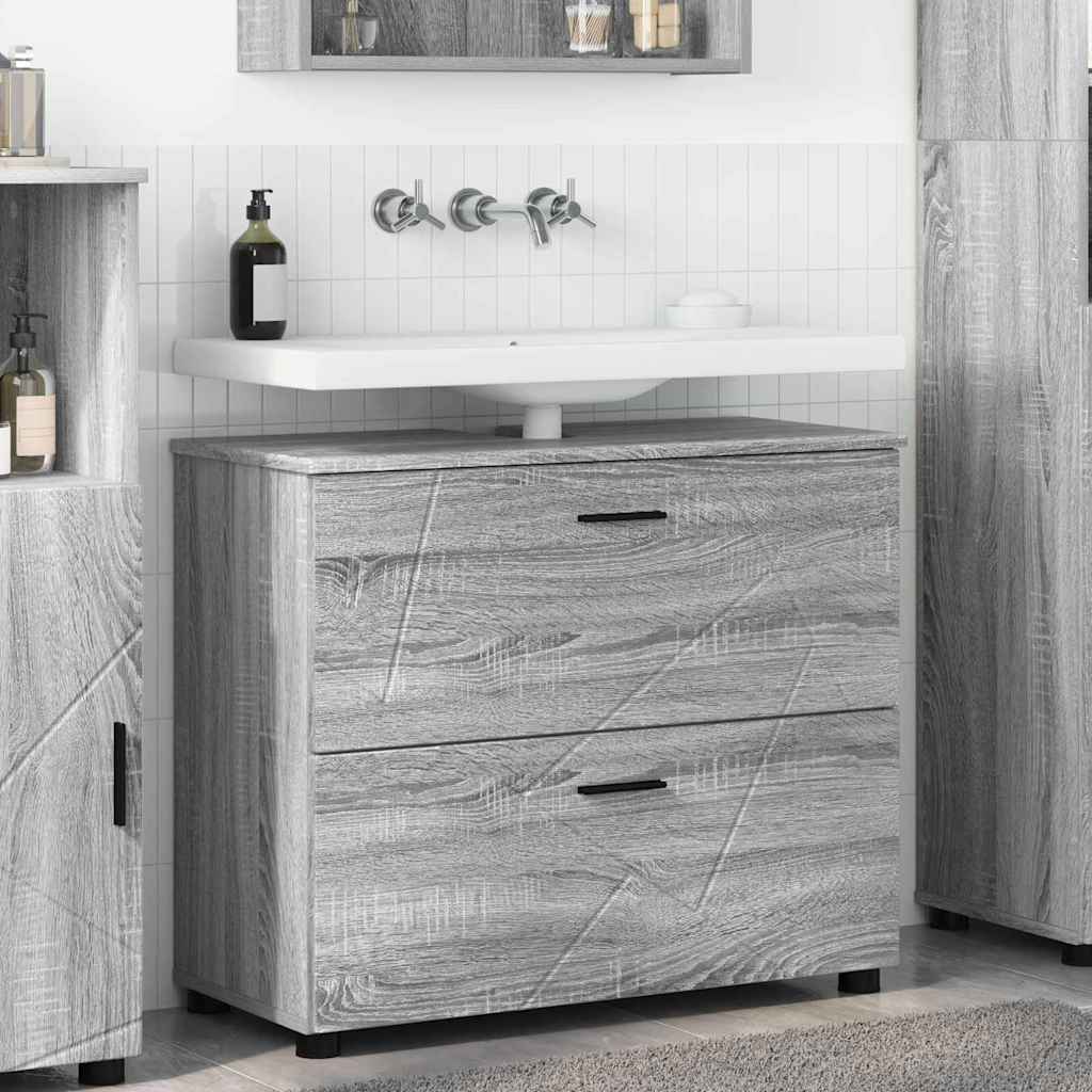 Vidaxl badkamer kast grijs sonoma 76,5 x 35 x 64 cm