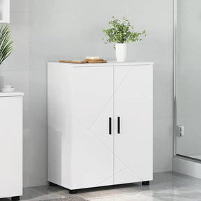 Vidaxl badkamer kast wit 60 x 35 x 80 cm bewerkt hout, metaal