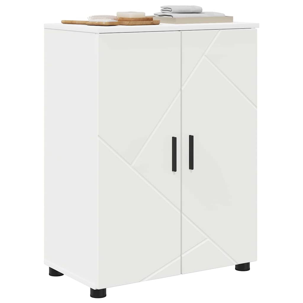 Vidaxl badkamer kast wit 60 x 35 x 80 cm bewerkt hout, metaal