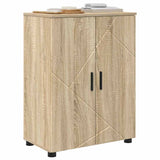Vidaxl badkamer kast sonoma eiken 60 x 35 x 80 cm bewerkt hout, metaal