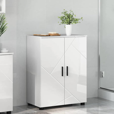 Vidaxl badkamer kast met opslag hoogglans wit 60 x 35 x 80 cm