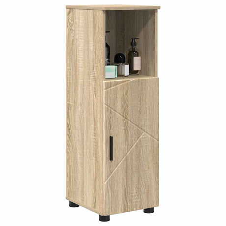 Vidaxl badkamer kast sonoma eiken 30 x 35 x 95 cm bewerkt hout, metaal