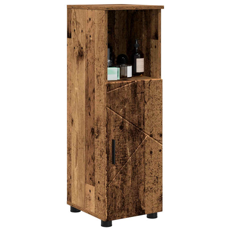 Vidaxl badkamer kast oud hout 30 x 35 x 95 cm bewerkt hout, metaal