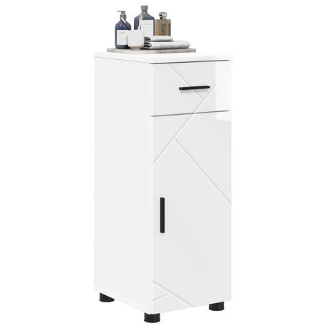 Vidaxl badkamer kast hoogglans wit 30 x 35 x 80 cm