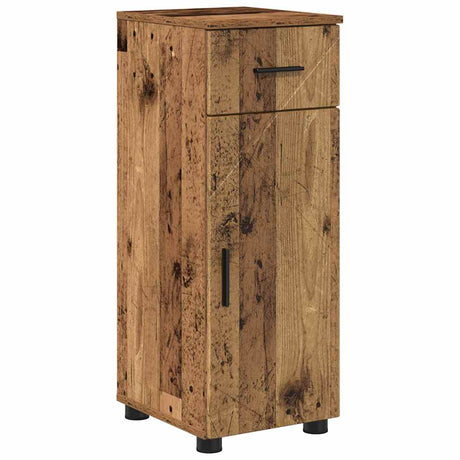 Vidaxl badkamer kast oud hout 30 x 35 x 80 cm bewerkt hout, metaal