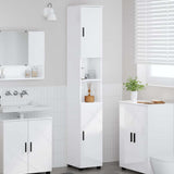 Vidaxl badkamer kast hoogglans wit 30 x 35 x 192 cm