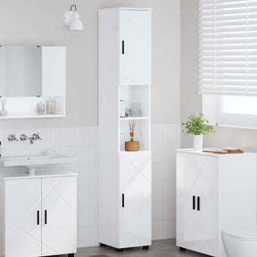 Vidaxl badkamer kast hoogglans wit 30 x 35 x 192 cm