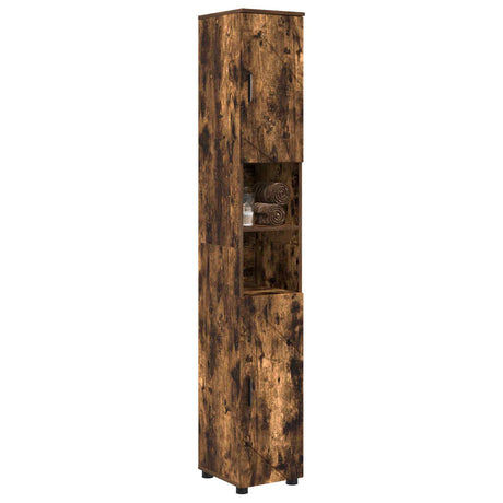 Vidaxl badkamer kast gerookt eiken 30 x 35 x 192 cm