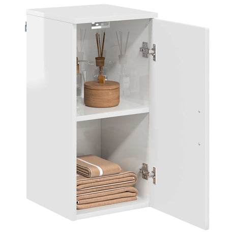 Vidaxl badkamer kast hoogglans wit 30 x 31,5 x 61 cm