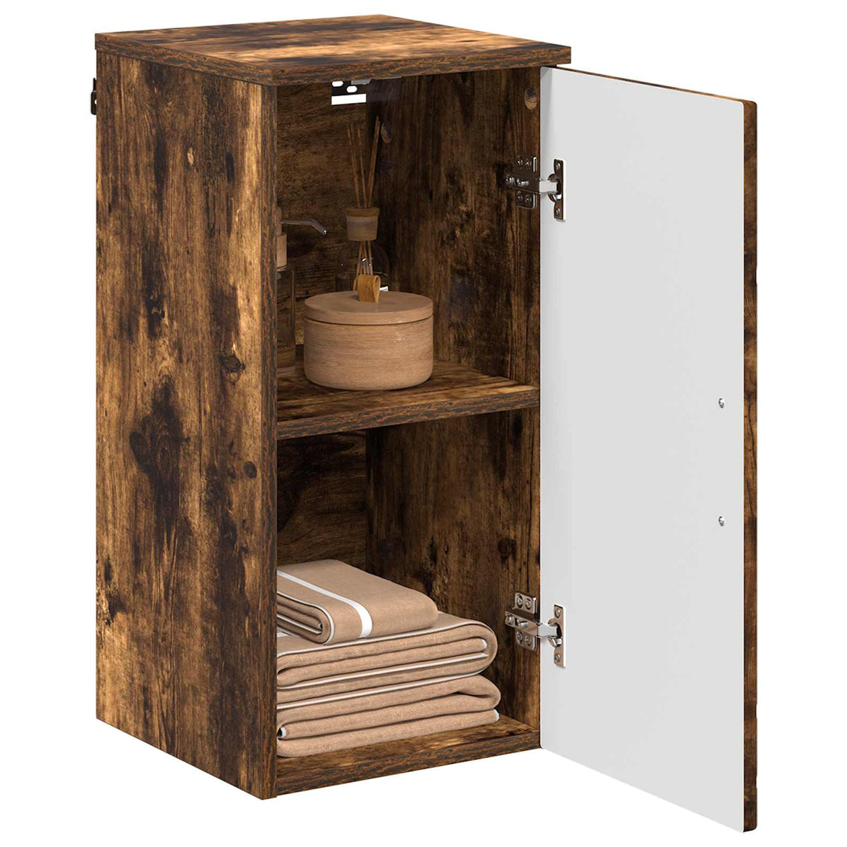 Vidaxl badkamer kast gerookt eiken 30 x 31,5 x 61 cm