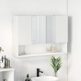 Vidaxl spiegelkast wit 80 x 17 x 55 cm bewerkt hout