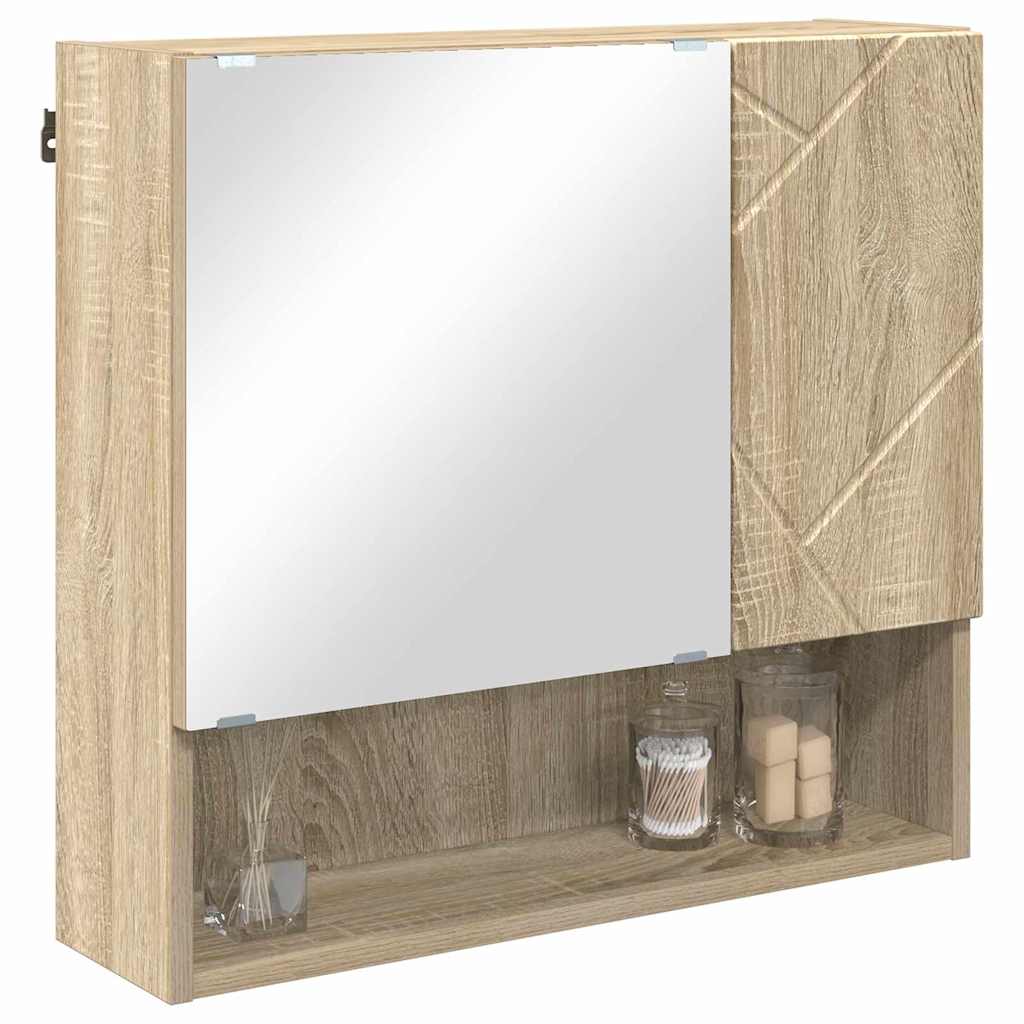 Vidaxl spiegelkast sonoma eiken 59 x 17 x 55 cm bewerkt hout