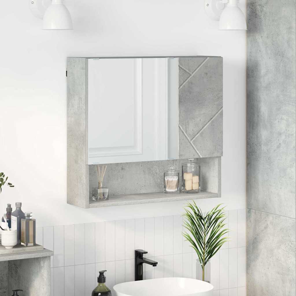 Vidaxl spiegelkast beton grijs 59 x 17 x 55 cm bewerkt hout