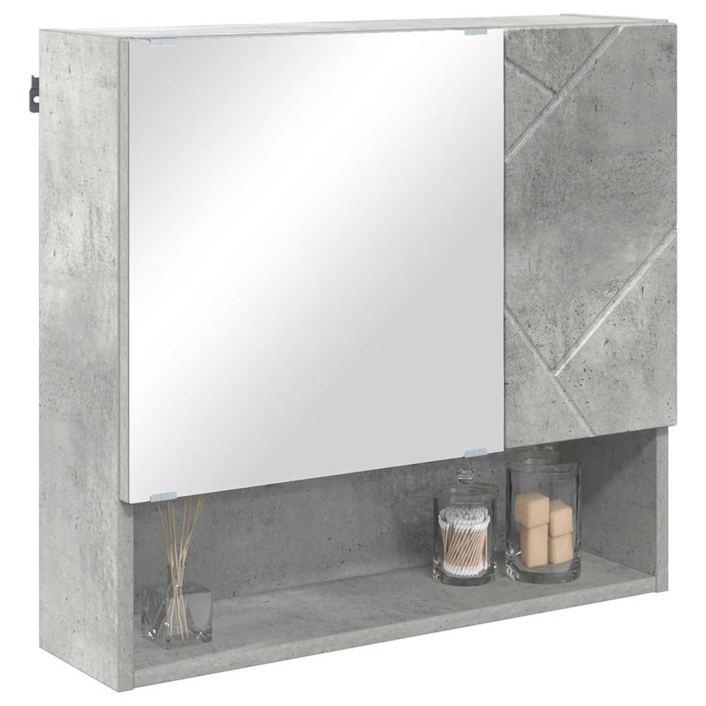 Vidaxl spiegelkast beton grijs 59 x 17 x 55 cm bewerkt hout