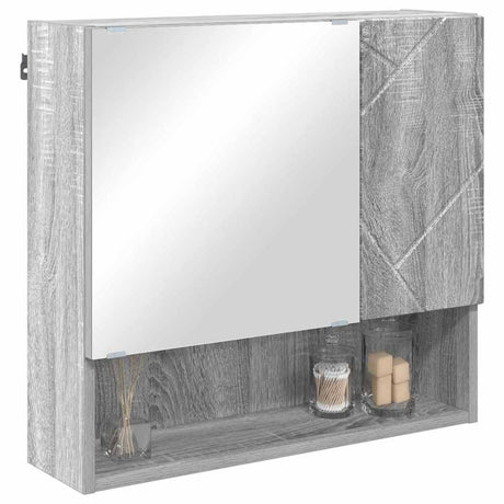 Vidaxl spiegelkast grijs sonoma 59 x 17 x 55 cm bewerkt hout