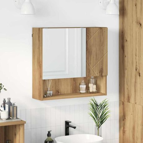 Vidaxl spiegelkast artisan eiken 59 x 17 x 55 cm bewerkt hout