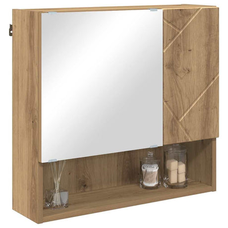 Vidaxl spiegelkast artisan eiken 59 x 17 x 55 cm bewerkt hout