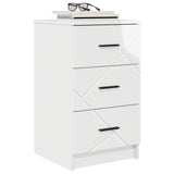 Vidaxl nachtkastje hoogglans wit 38 x 38 x 66 cm bewerkt hout