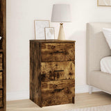 Vidaxl nachtkastje gerookt eiken 38 x 38 x 66 cm bewerkt hout