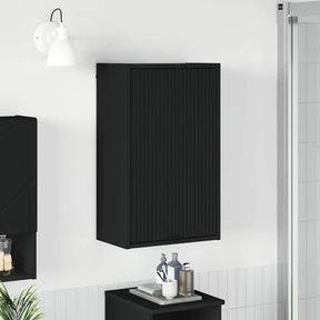 Vidaxl badkamer kast zwart 39 x 23,5 x 65 cm bewerkt hout metaal