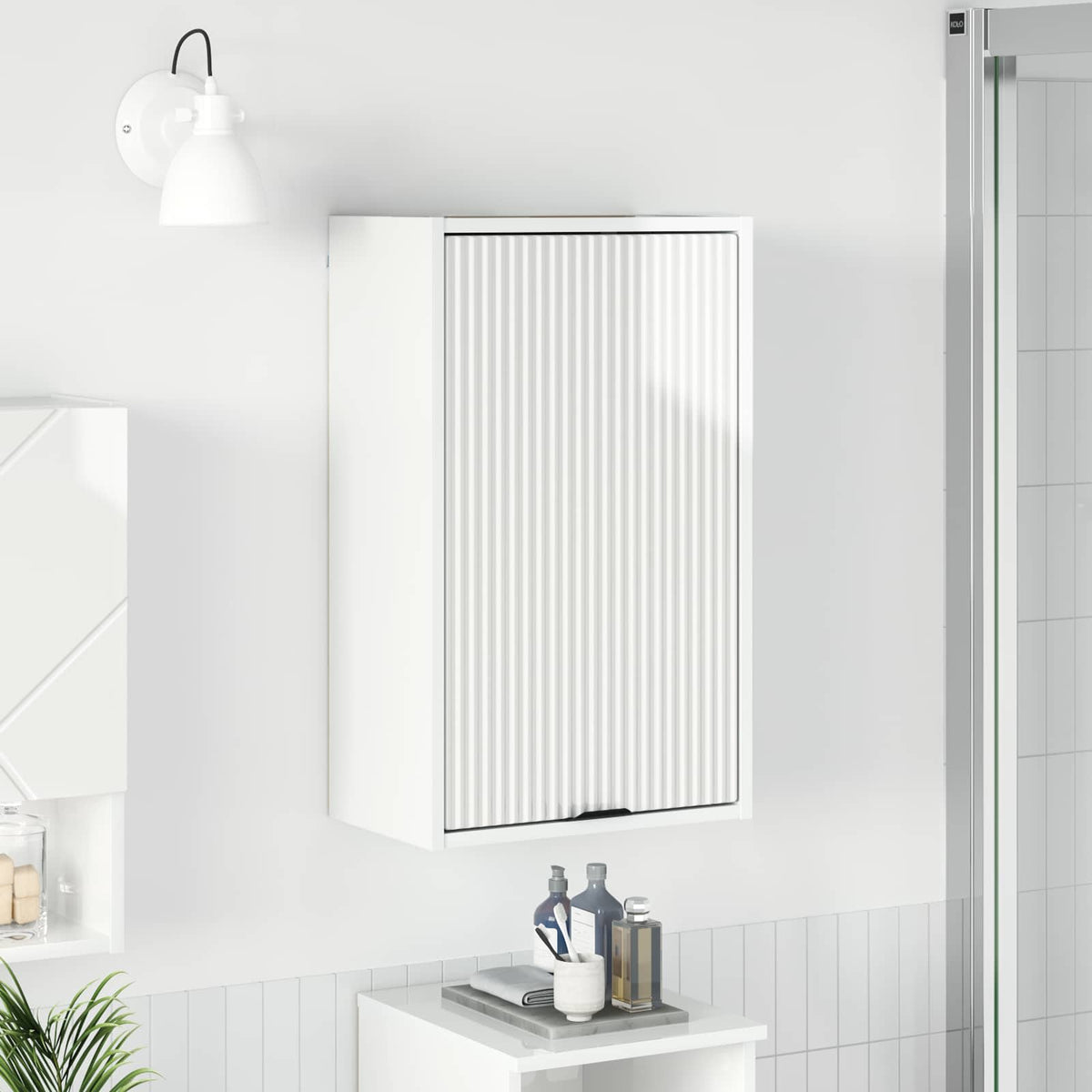 Vidaxl badkamer kast hoogglans wit 39 x 23,5 x 65 cm