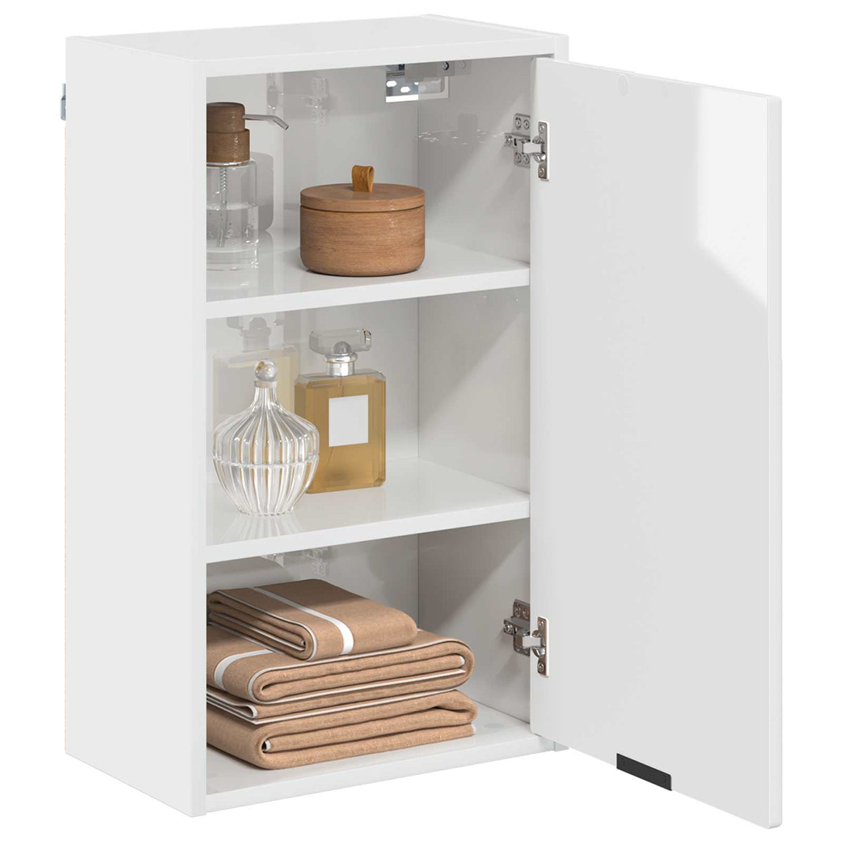 Vidaxl badkamer kast hoogglans wit 39 x 23,5 x 65 cm