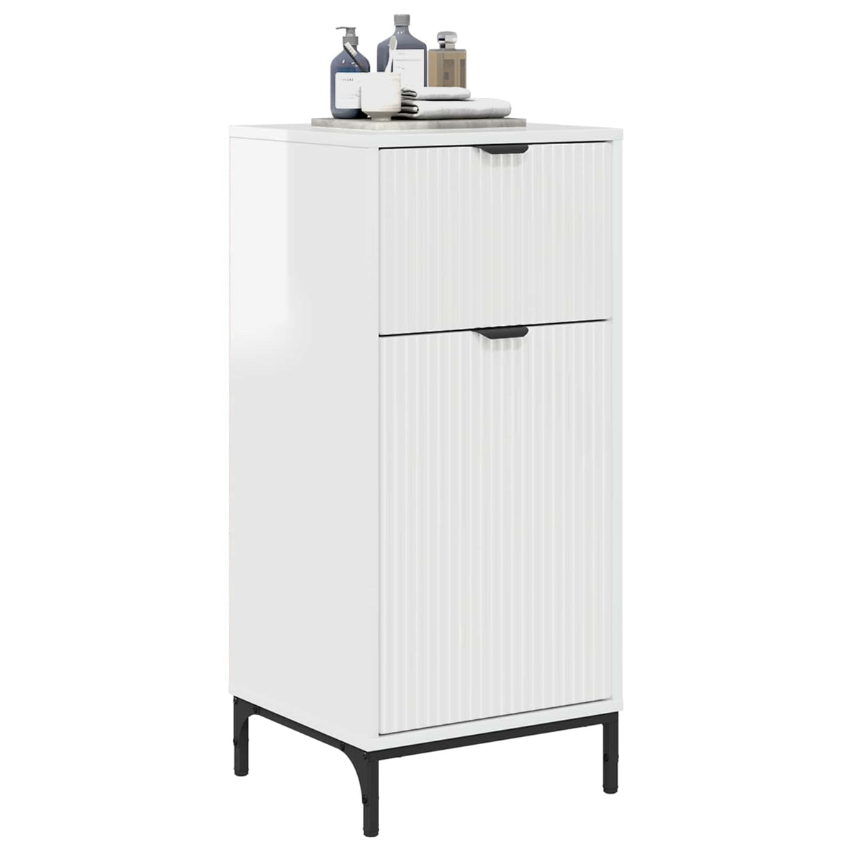 Vidaxl badkamer kast hoogglans wit 39,5 x 36 x 88 cm