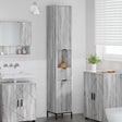 Vidaxl badkamer kast grijs sonoma 31,5 x 33 x 190 cm