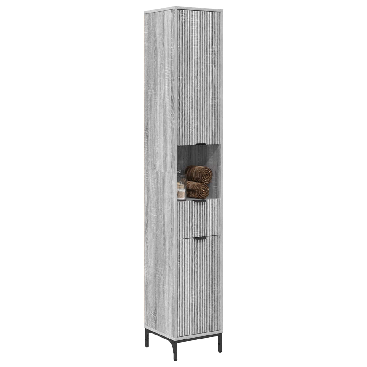Vidaxl badkamer kast grijs sonoma 31,5 x 33 x 190 cm