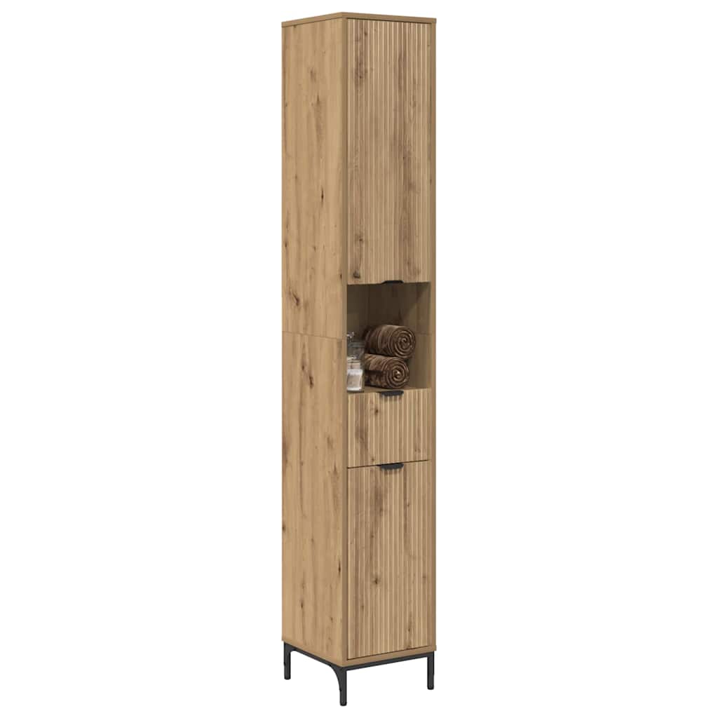 Vidaxl badkamer kast artisan eiken 31,5 x 33 x 190 cm