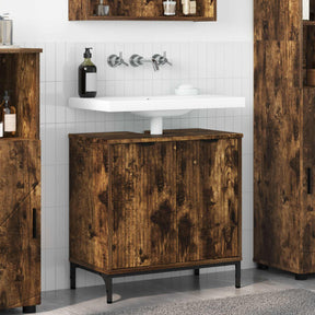 Vidaxl badkamertenk te kast gerookt eiken 60,5 x 33,5 x 61 cm