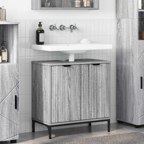 Vidaxl badkamertenk te kast grijs sonoma 60,5 x 33,5 x 61 cm