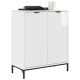Vidaxl dressoir hoogglans wit 69,5 x 33 x 82 cm bewerkt hout