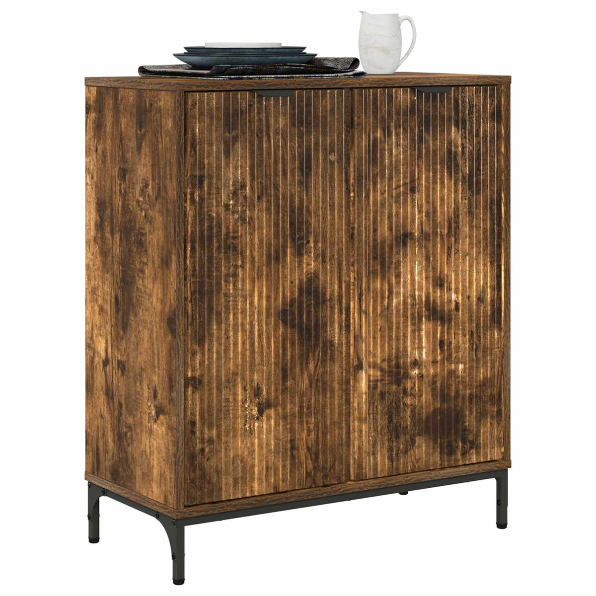 Vidaxl dressoir gerookt eiken 69,5 x 33 x 82 cm bewerkt hout