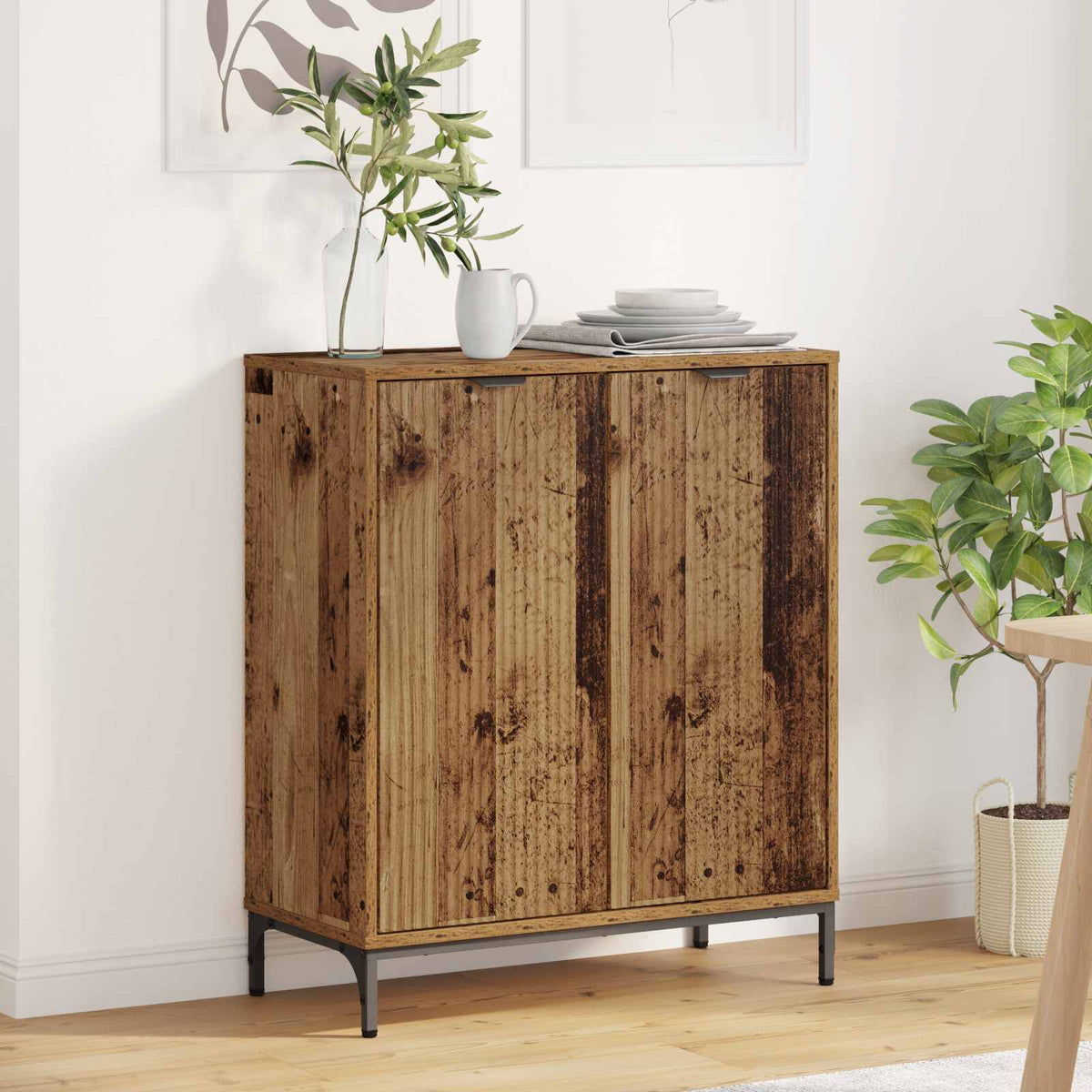 Vidaxl dressoir oudhout 69,5 x 33 x 82 cm bewerkt hout