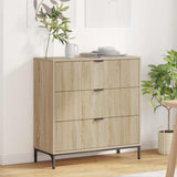 Vidaxl dressoir sonoma eiken 79,5 x 33 x 82 cm bewerkt hout