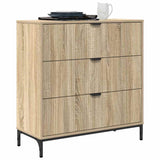 Vidaxl dressoir sonoma eiken 79,5 x 33 x 82 cm bewerkt hout