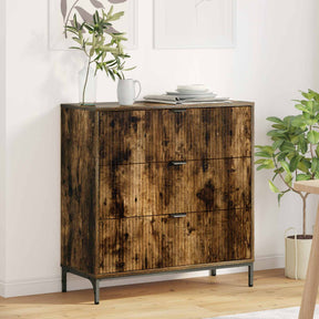 Vidaxl dressoir gerookt eiken 79,5 x 33 x 82 cm bewerkt hout