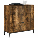 Vidaxl dressoir gerookt eiken 79,5 x 33 x 82 cm bewerkt hout