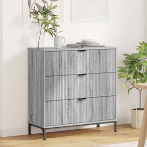 Vidaxl dressoir grijs sonoma 79,5 x 33 x 82 cm bewerkt hout