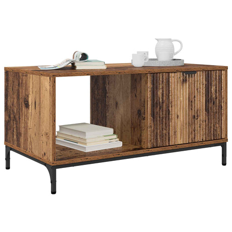 Vidaxl salontafel oudhout 90 x 49 x 46 cm bewerkt hout