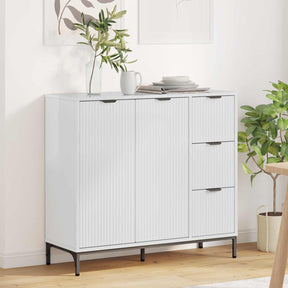 Vidaxl dressoir hoogglans wit 89,5 x 33 x 82 cm bewerkt hout